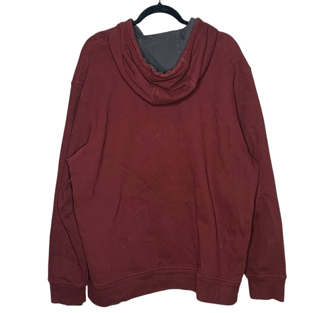 The North Face Men’s Size XXL Burgundy Logo Pullover Athletic Hoodie Sweatshirt - Picture 3 of 5